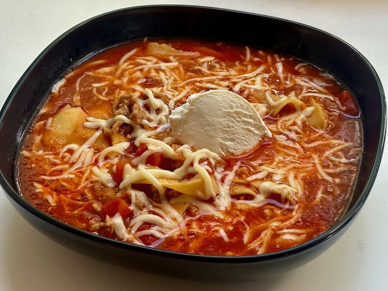 Rode Lasagnesoep
